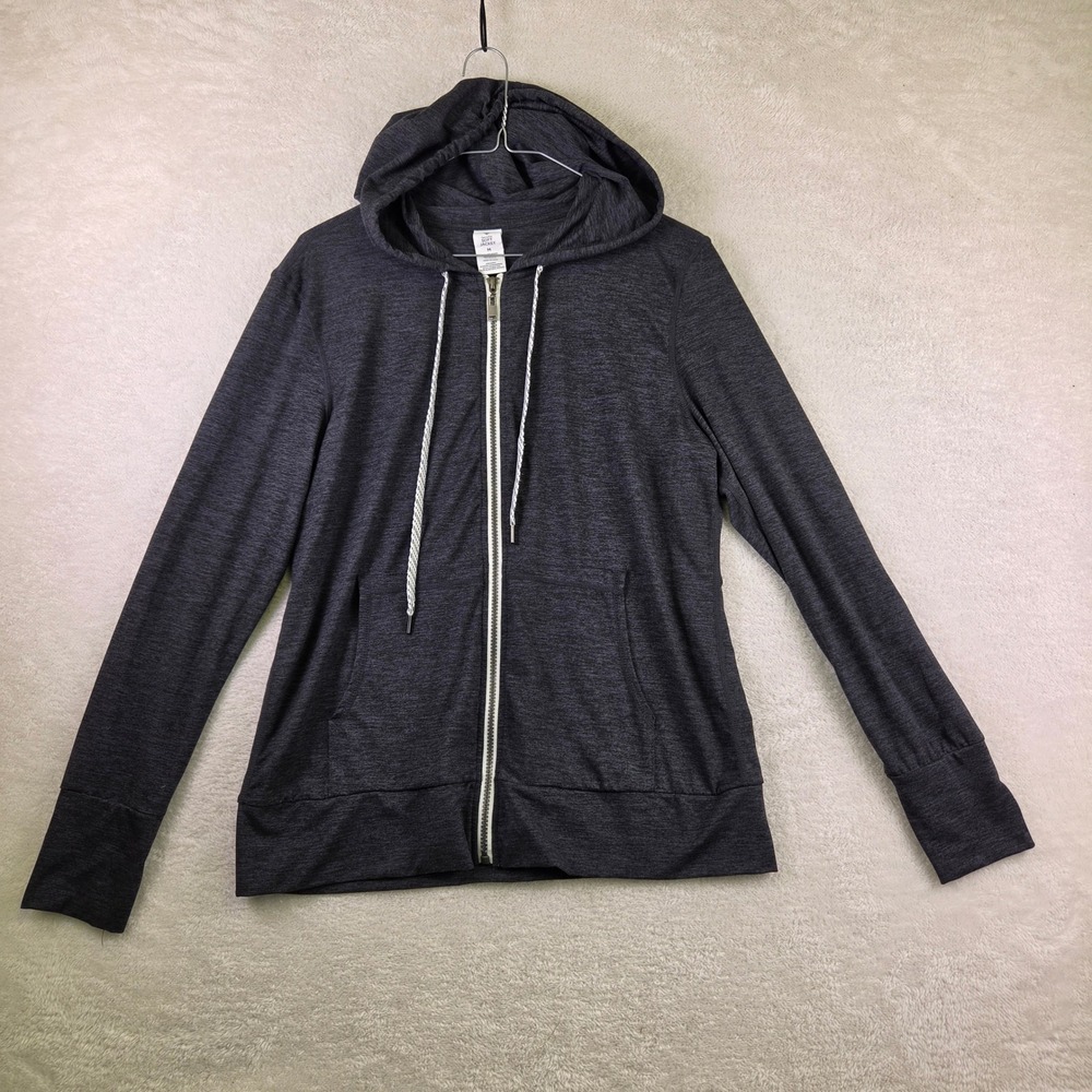Favorite Soft Jacket Womens Medium Black Soot Heather Zip Up Hoodie F12382G302